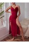Women's Strappy Lace Nightgown Dress Flame