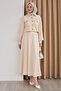 Buttoned Bolero Skirt Cream Suit - 6