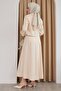 Buttoned Bolero Skirt Cream Suit - 4