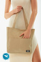 Beige U24 Waterproof Women's Arm And Shoulder Bag With Snap Closure Front 2 Pockets Detail 4 Compartments B:33 Cm E: - 4