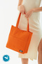 Orange U24 Waterproof Women's Arm And Shoulder Bag With Snap Closure Front 2 Pockets Detail 4 Compartments B:33 C - 3