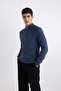 Standard Fit Regular Cut Stand Collar Half Zipper Knitwear Sweater B9286Ax23Wn - 7