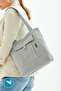 Gray U7 2 Compartments Large Volume Waterproof Fabric Women's Sports Daily Shoulder Bag B:35 E:35