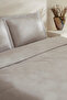 Jemma 120 Thread 100% Cotton Satin Double Duvet Cover Set Gray - 3