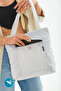 White U7 2 Compartments Large Volume Waterproof Fabric Women's Sports Daily Shoulder Bag B:35 E:35 - 3