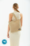 Beige U24 Waterproof Women's Arm And Shoulder Bag With Snap Closure Front 2 Pockets Detail 4 Compartments B:33 Cm E: - 5