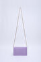 Lilac Shk186 Faux Leather Single Compartment Snap Chain Strap Hand, Arm and Shoulder Bag - 4