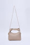 Mink Shk24 Soft Leather Knot Detailed Chain Strap Hand and Shoulder Bag L:14 W:22 W:8 Cm - 4