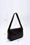 Brown Color Shk150 Faux Leather Lined Snap Fastener Adjustable Strap Hand, Arm and Shoulder Bag - 2