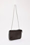 Coffee Color Shk182 Faux Leather 3 Compartment Bead Detailed Zippered Chain Strap Hand, Arm and Shoulder Bag - 2