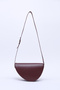 Burgundy Shk154 Faux Leather Asymmetric Snap Fastener Single Compartment Lined Handle and Shoulder Bag