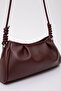 Claret Red Shk172 Faux Leather Zippered Single Compartment Strap Hand, Arm and Shoulder Bag - 6