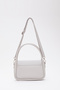 Gray Shk97 Faux Leather Front Pocket Detailed 2 Compartment Adjustable Strap Hand, Arm and Shoulder Bag - 3