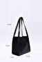 Black Shk123 Faux Leather, Snap Fasteners, Two Compartments, Wallet, Makeup Bag, Strap, Hand, Arm and Shoulder Bag - 2