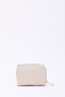 Cream Shk177 Faux Leather 8 Compartments, Card Holder, Paper and Coin Compartment Snap Wallet - 3