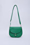 Grass Green Shk17 Simple and Stylish Snap Closure Crossbody Shoulder Bag with Adjustable Strap L:16 E:18 W:6