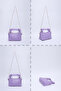 Lilac Shk24 Soft Leather Knot Detailed Chain Strap Hand and Shoulder Bag L:14 W:22 W:8 Cm - 8