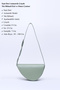 Mint Green Shk154 Faux Leather Asymmetric Snap Fastener Single Compartment Lined Arm and Shoulder Bag - 3