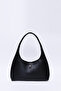 Black Shk142 Faux Leather Two-Compartment Snap Fastener Hand, Arm and Shoulder Bag - 4