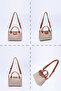 Mink-Tan Shk135 Faux Leather, Single Compartment, Double Strap Hand, Arm and Cross Shoulder Bag - 8