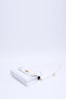 White Shk188 Faux Leather Single Compartment Lock Detailed Strap Hand, Arm and Shoulder Bag - 7