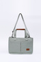 Green Shk174 Canvas Fabric, Three Compartments, Zipper, Double Strap, Hand, Arm and Shoulder Bag