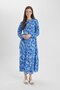 Crew Neck Patterned Long Sleeve Maxi Hijab Dress A2354Ax24Sp - 5
