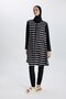 Regular Fit Striped 3-Piece Burkini Hijab Swimsuit Set B5226Ax24Sm - 4