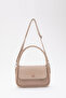 Mink Shk97 Faux Leather Front Pocket Detailed 2 Compartment Adjustable Strap Hand, Arm and Shoulder Bag