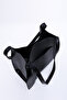 Black Shk123 Faux Leather, Snap Fasteners, Two Compartments, Wallet, Makeup Bag, Strap, Hand, Arm and Shoulder Bag - 7