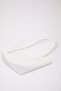 White Shk80 Faux Leather Large Size Shoulder Bag with Front Pocket and Snap Fastener Makeup Bag - 5