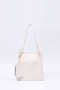 Cream Shk123 Faux Leather, Snap Fasteners, Two Compartments, Wallet, Makeup Bag, Strap, Hand, Arm and Shoulder Bag