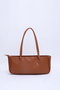 Taba Shk195 Faux Leather Single Compartment Baguette Model Zippered Hand, Arm and Shoulder Bag - 4