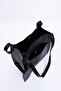 Black Shk123 Faux Leather, Snap Fasteners, Two Compartments, Wallet, Makeup Bag, Strap, Hand, Arm and Shoulder Bag - 6