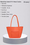 Orange Shk80 Faux Leather Large Size Hand and Shoulder Bag with Front Pocket and Snap Fastener Makeup Bag - 3
