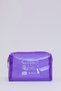 Purple Shk103 Transparent PVC Multi-Purpose Travel & Makeup Bag L:11 W:19 W:10 cm