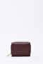 Claret Red Shk177 Faux Leather 8 Compartments, Card Holder, Paper and Coin Compartment Snap Wallet