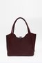 Claret Red Shk126 Faux Leather Lock Detailed Makeup Bag Hand, Arm and Shoulder Bag - 4
