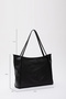 Black Shk90 Faux Leather Hand, Arm and Shoulder Shopper Bag with Internal Compartment and Zipper - 2