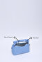 Blue Shk24 Soft Leather Knot Detailed Chain Strap Hand and Shoulder Bag L:14 W:22 W:8 Cm - 5