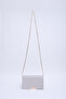 Gray Shk186 Faux Leather Single Compartment Snap Chain Strap Hand, Arm and Shoulder Bag
