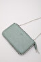 Mint Green Shk182 Faux Leather 3-Compartment Bead Detailed Zippered Chain Strap Hand, Arm and Shoulder Bag - 8