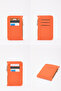 Orange Shk101 Faux Leather Card Holder Wallet with 6 Card Holders and Zippered Coin Compartment - 9