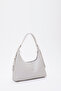 Gray Shk82 Baguette Model Single Compartment Women's Faux Leather Arm and Shoulder Bag L:17 E:36 W:7 - 2