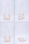 Cream Shk24 Soft Leather Knot Detailed Chain Strap Hand and Shoulder Bag L:14 W:22 W:8 Cm - 8