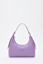Lilac Shk82 Baguette Model Single Compartment Women's Faux Leather Arm and Shoulder Bag L:17 E:36 W:7