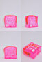 Pink Shk102 Square Transparent PVC Multi-Purpose Travel & Makeup Bag L:12 E:12 W:7 cm - 8
