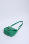 Grass Green Shk17 Simple and Stylish Snap Closure Crossbody Shoulder Bag with Adjustable Strap L:16 E:18 W:6 - 7