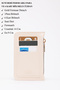 Cream Shk101 Faux Leather Card Holder Wallet with 6 Card Holders and Zippered Coin Compartment - 5