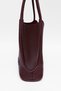 Claret Red Shk126 Faux Leather Lock Detailed Makeup Bag Hand, Arm and Shoulder Bag - 5